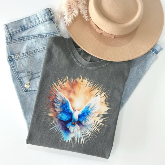 Holy Spirit Dove DTF Transfer: Christian Religious Apparel Print