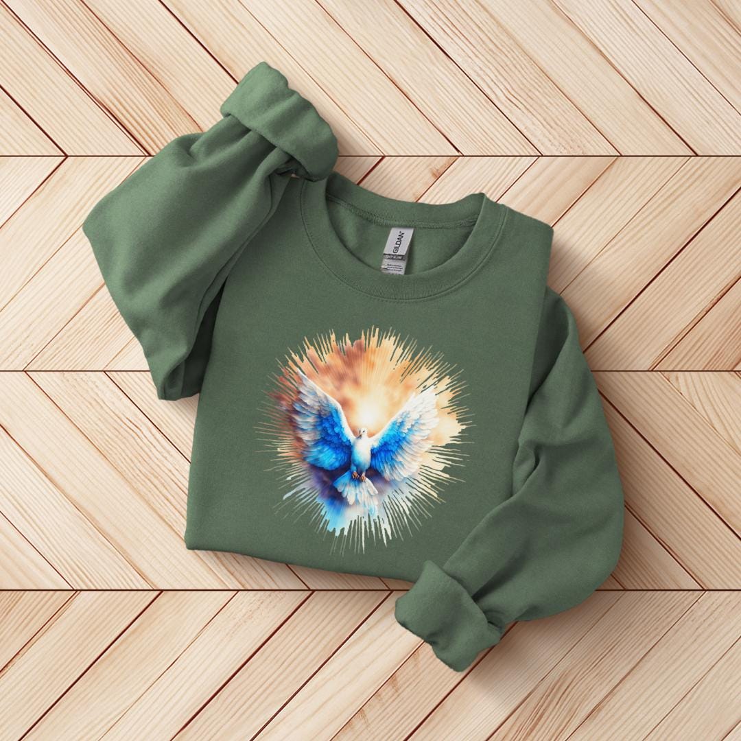 Holy Spirit Dove DTF Transfer: Christian Religious Apparel Print