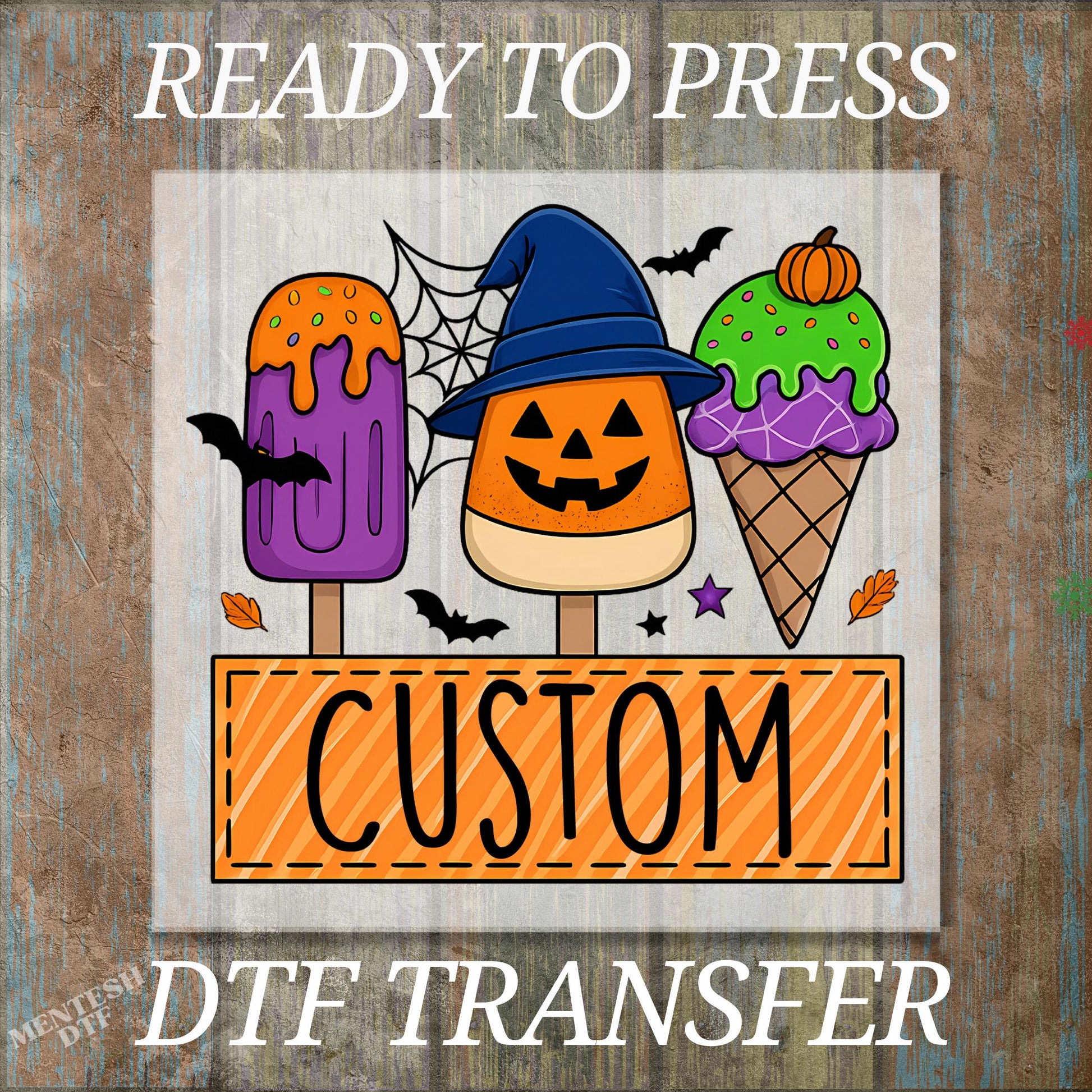Custom Kids Halloween DTF Transfer, Personalized Name Design, Ready to Press Heat Transfer