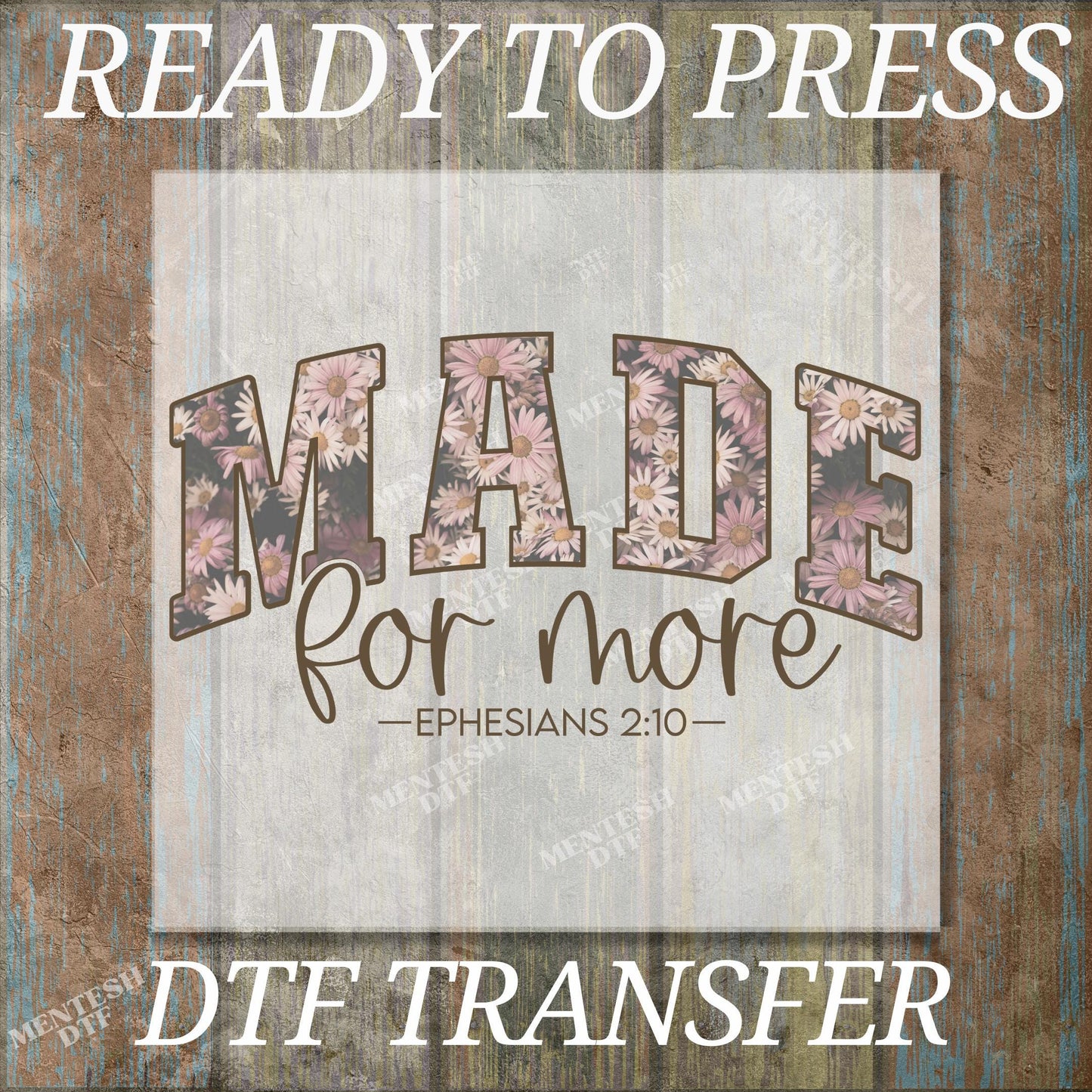 Made for More Dtf, Christian Heat Press, Jesus Inspiring Faith Dtf, Mindfulness Quote Heat Press, Truth Reminder Tshirt Press, Religious Dtf
