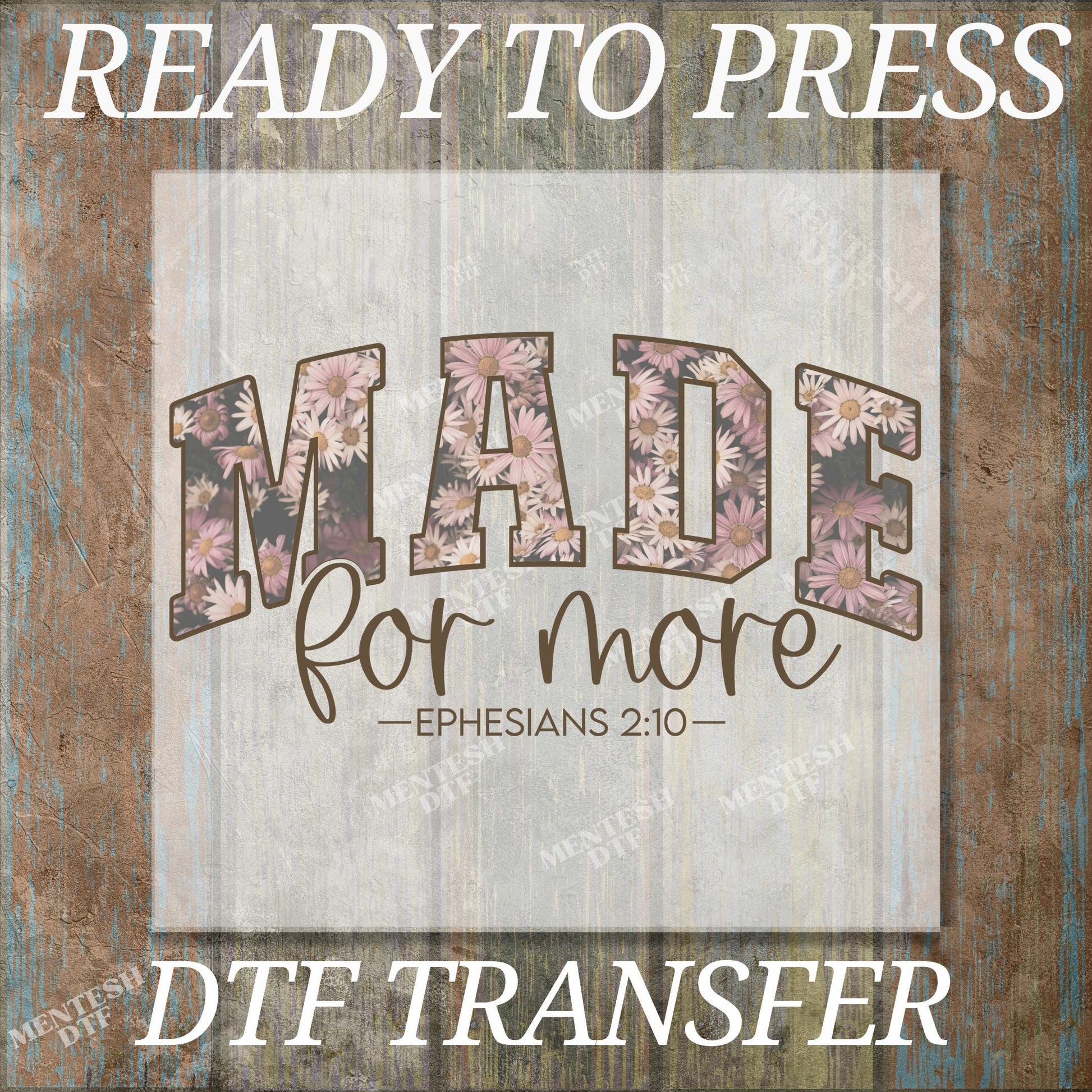 Made for More Dtf, Christian Heat Press, Jesus Inspiring Faith Dtf, Mindfulness Quote Heat Press, Truth Reminder Tshirt Press, Religious Dtf