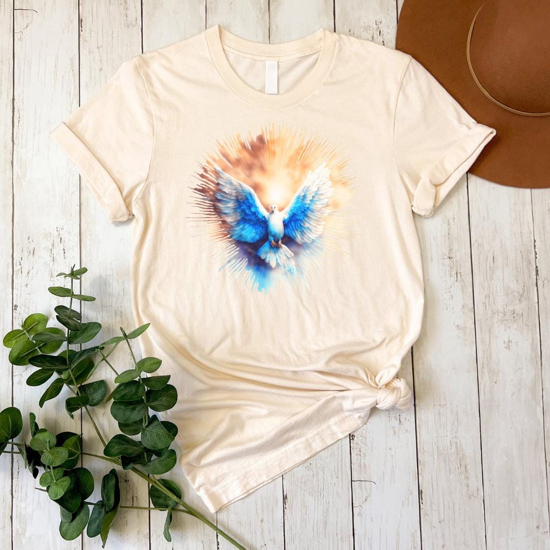 Holy Spirit Dove DTF Transfer: Christian Religious Apparel Print