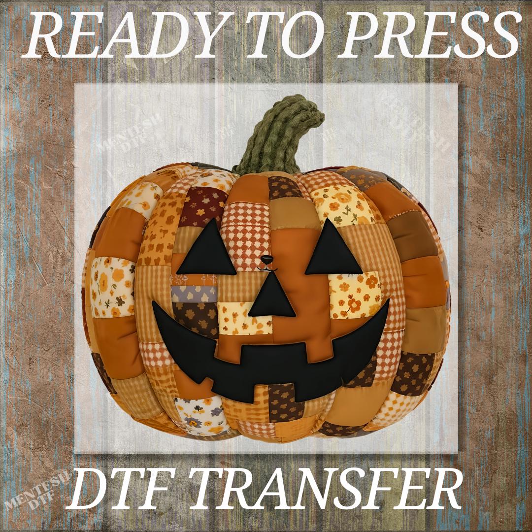 Retro Halloween Pumpkin DTF Transfer, Spooky Ghost Print, Boo Fall Shirt Design, Ready To Press DTF for Halloween, Pumpkin Iron On