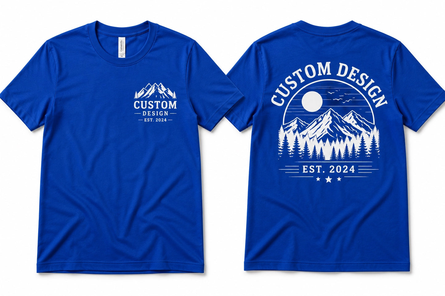 Custom Bella Canvas Front + Back Printing T-Shirt