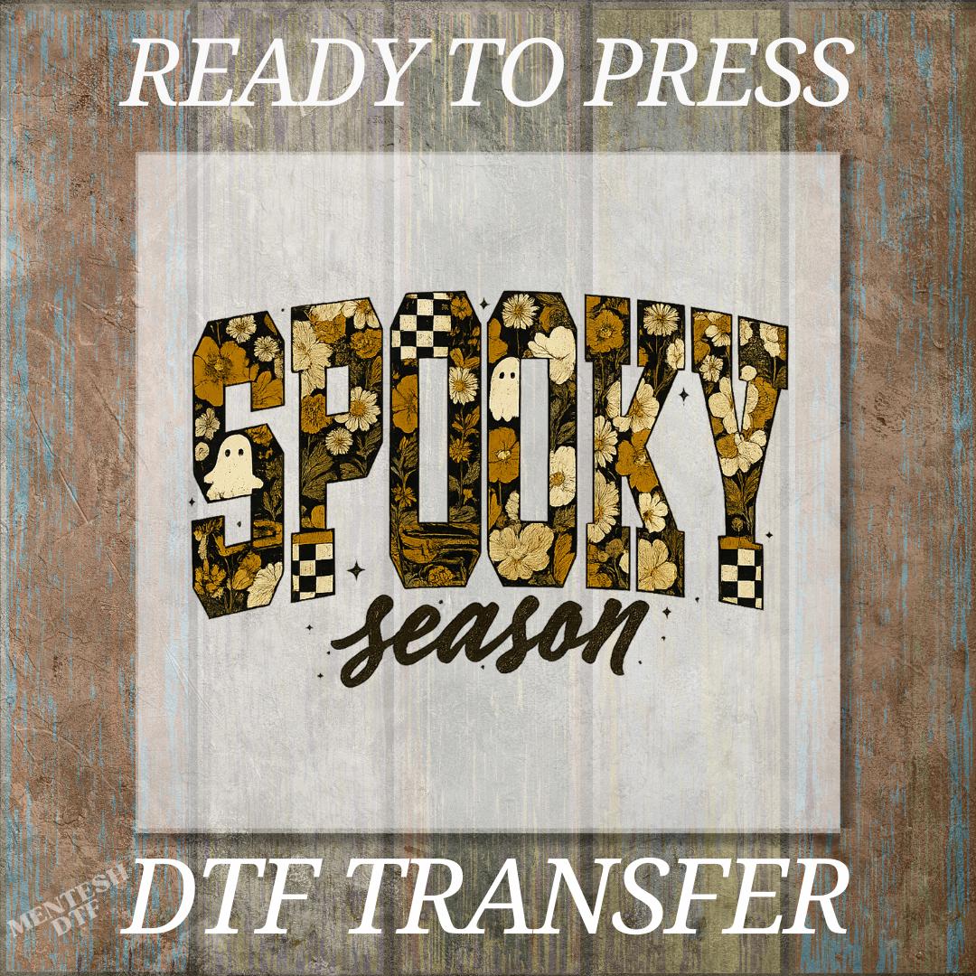 Spooky Ghost DTF Transfer, Ready to Press Cute Halloween Design