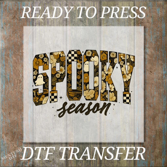 Spooky Ghost DTF Transfer, Ready to Press Cute Halloween Design
